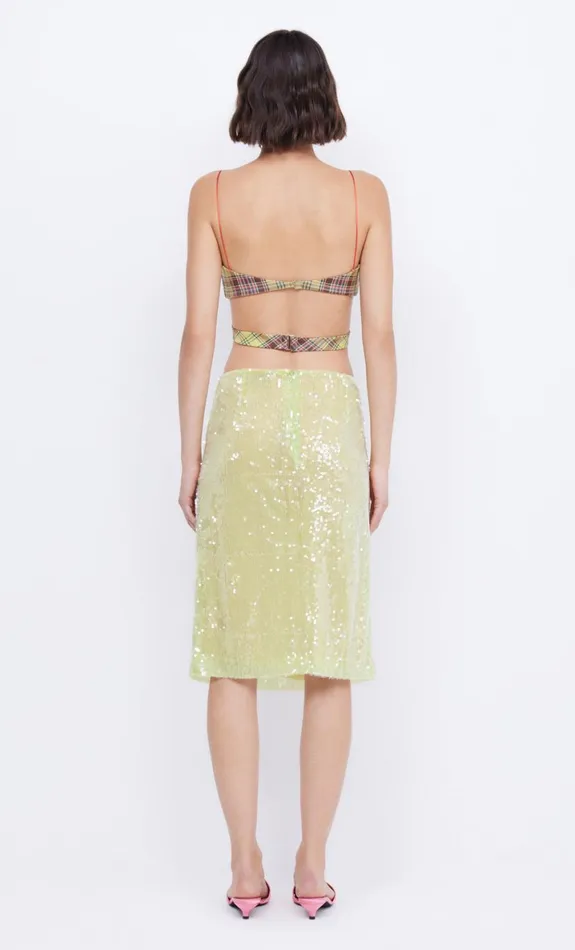 Bec Bridge VENUS SEQUIN MIDI SKIRT 8211 CITRUS Women Skirts
