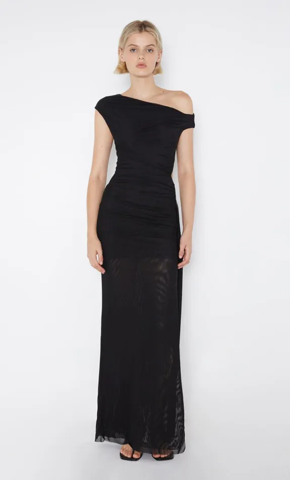 Bec Bridge VICTORIA ASYM DRESS 8211 BLACK Women Maxi Dresses