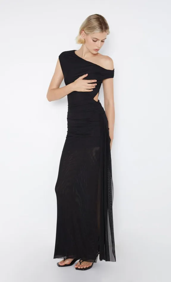 Bec Bridge VICTORIA ASYM DRESS 8211 BLACK Women Maxi Dresses