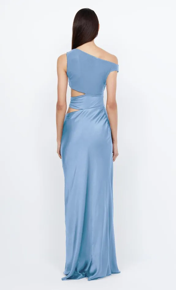 Bec Bridge WHORL ASYM DRESS 8211 MERIDIAN BLUE Women Maxi Dresses