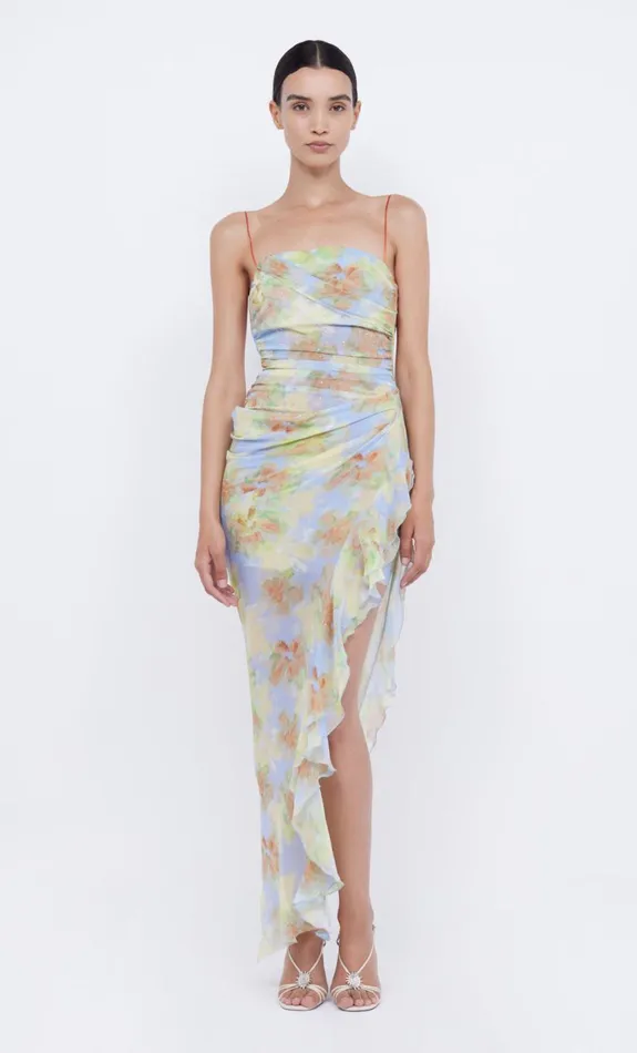 Bec Bridge ZEPHY ASYM DRESS 8211 BLUE BLOSSOM Women Maxi Dresses