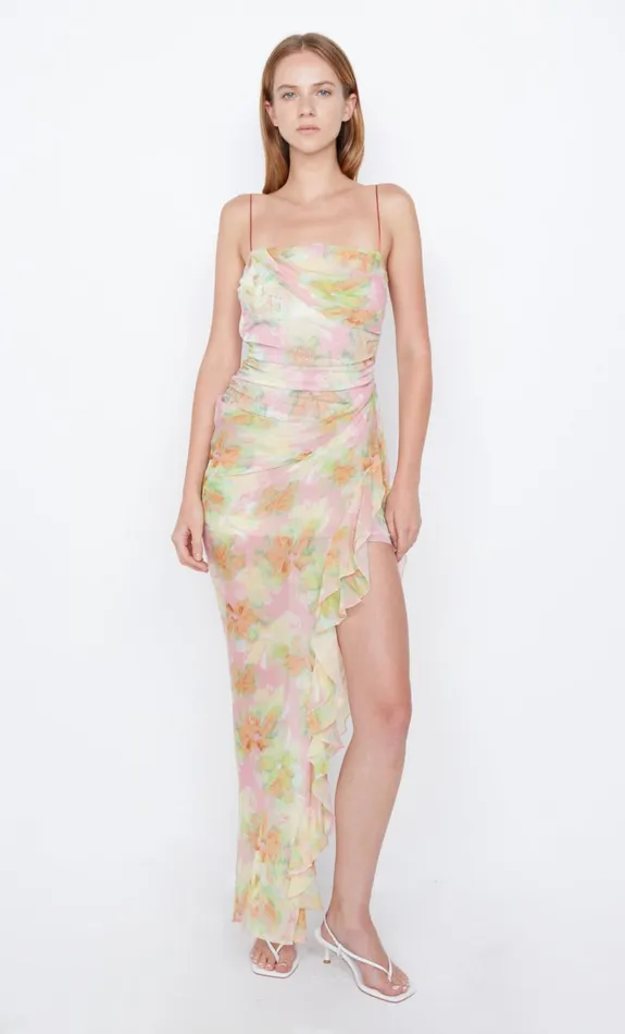 Bec Bridge ZEPHY ASYM DRESS 8211 PINK BLOSSOM Women Maxi Dresses