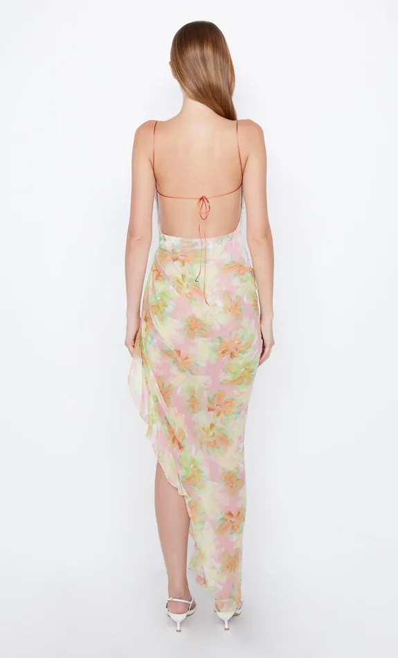 Bec Bridge ZEPHY ASYM DRESS 8211 PINK BLOSSOM Women Maxi Dresses