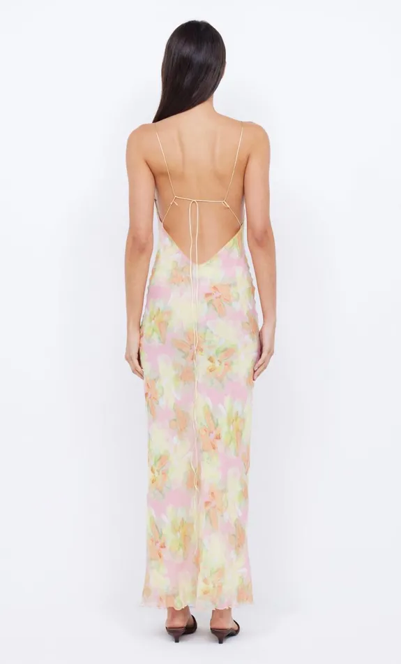 Bec Bridge ZEPHY PRINT SLIP DRESS 8211 PINK BLOSSOM Women Prom Dresses