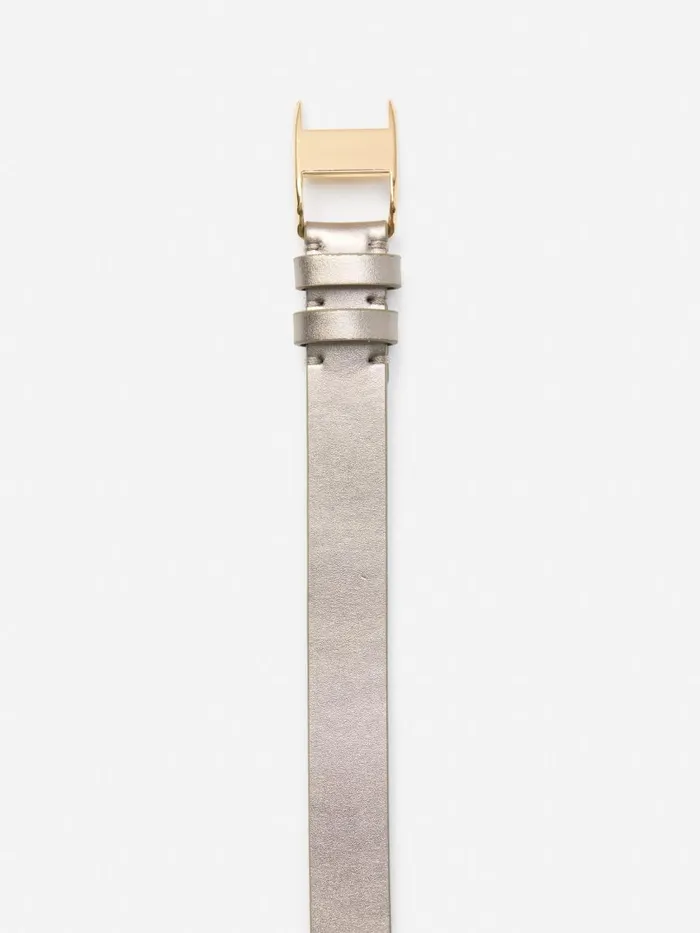Belts Women JMcLaughlin Allegra Leather Belt Silver Belts Women JMcLaughlin Allegra Leather Belt Silver