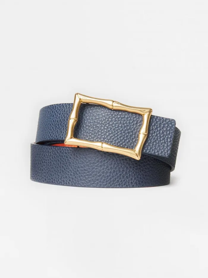 Belts Women JMcLaughlin Lina Reversible Leather Belt Navyorange