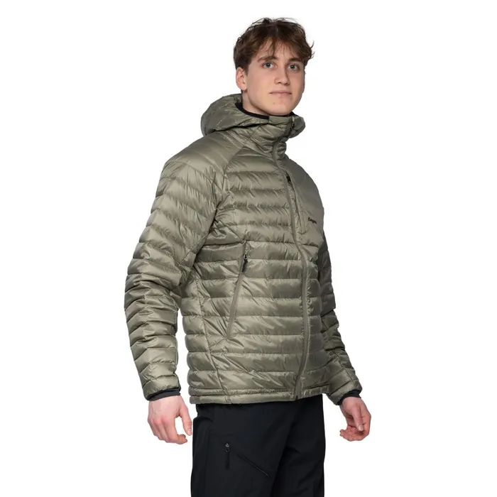 Bergans Of Norway Down Jackets Vaagaa Light Down Jacket Hood Green Mud 8211 Men