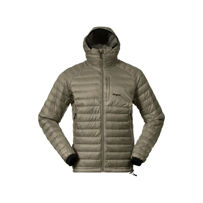 Bergans Of Norway Down Jackets Vaagaa Light Down Jacket Hood Green Mud 8211 Men