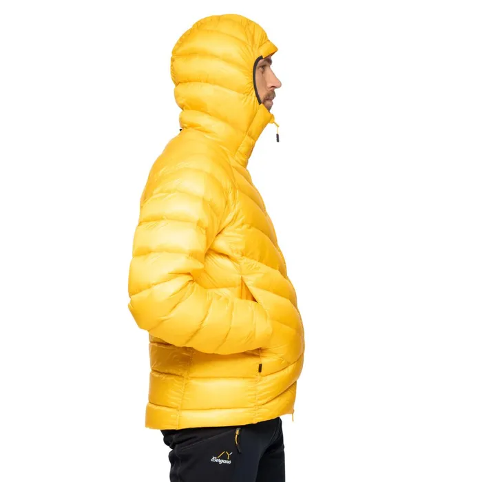 Bergans Of Norway Down Jackets Y Lightline Weightless Down Jacket Hood Mango Yellow 8211 Men