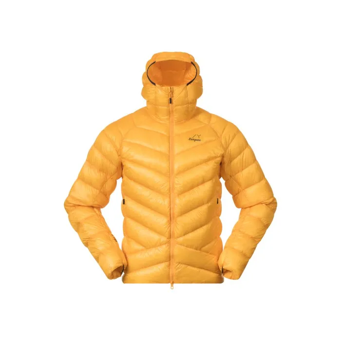 Bergans Of Norway Down Jackets Y Lightline Weightless Down Jacket Hood Mango Yellow 8211 Men