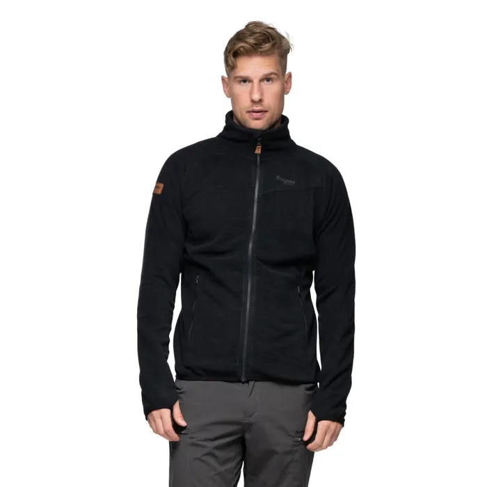 Bergans Of Norway Fleece Hareid Fleece Jacket Nohood Black 8211 Men