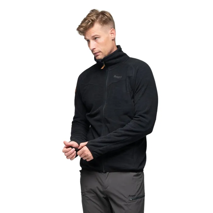 Bergans Of Norway Fleece Hareid Fleece Jacket Nohood Black 8211 Men