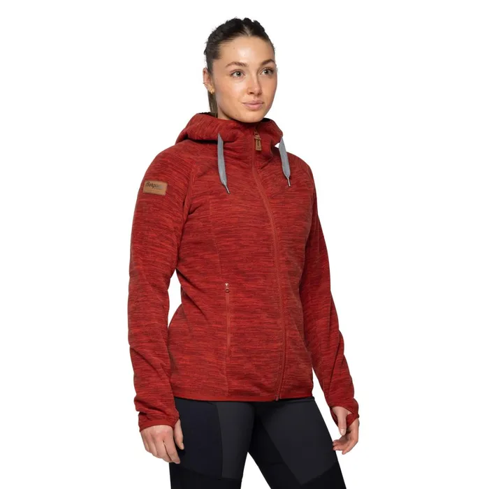 Bergans Of Norway Fleece Hareid Fleece W Jacket Chianti Red 8211 Women