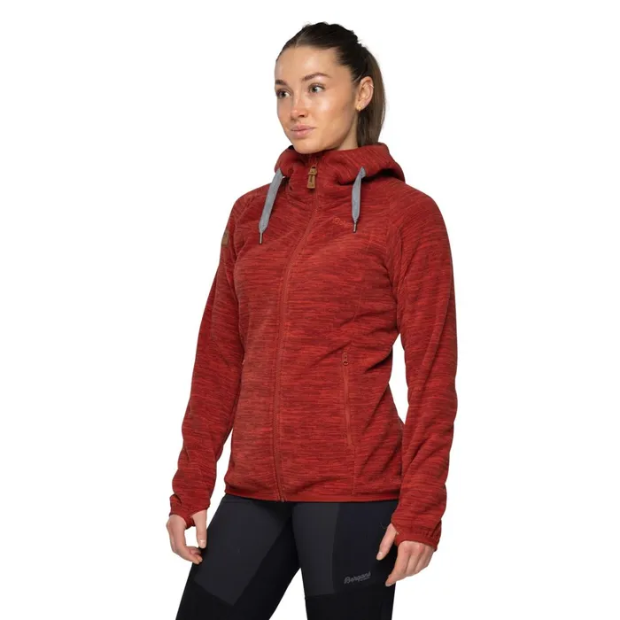 Bergans Of Norway Fleece Hareid Fleece W Jacket Chianti Red 8211 Women