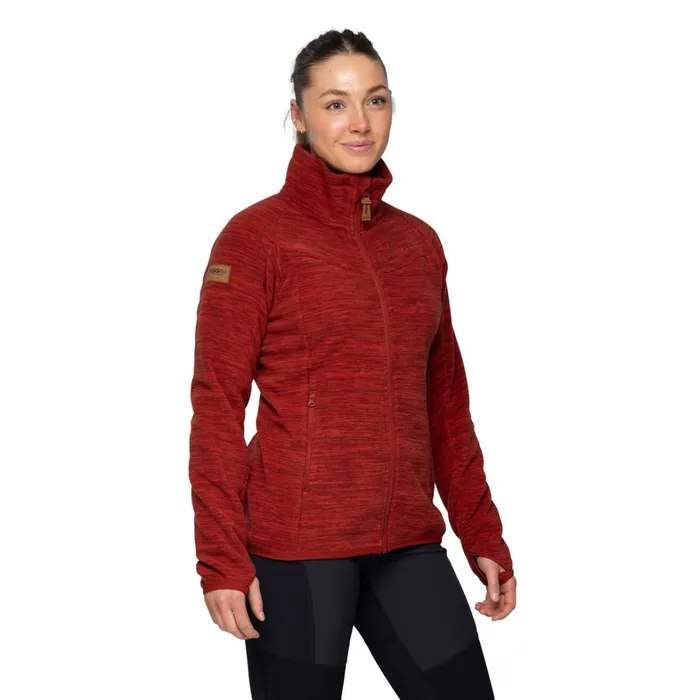 Bergans Of Norway Fleece Hareid Fleece W Jacket Nohood Chianti Red 8211 Women