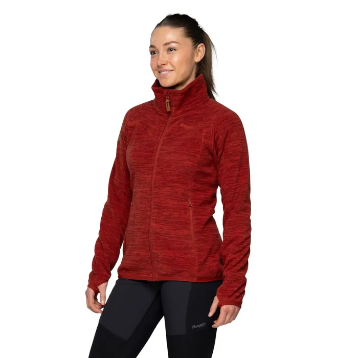 Bergans Of Norway Fleece Hareid Fleece W Jacket Nohood Chianti Red 8211 Women