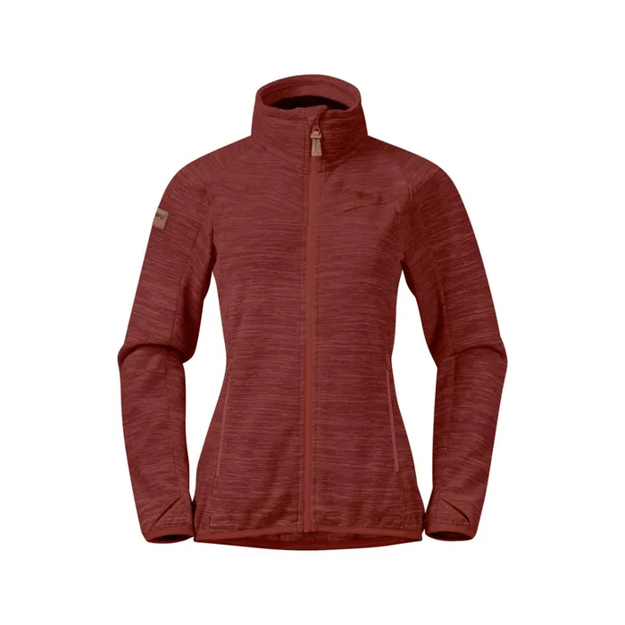 Bergans Of Norway Fleece Hareid Fleece W Jacket Nohood Chianti Red 8211 Women