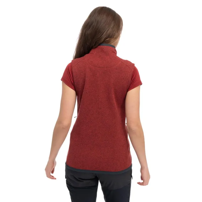 Bergans Of Norway Fleece Kamphaug Knitted Vest Chianti Red 8211 Women