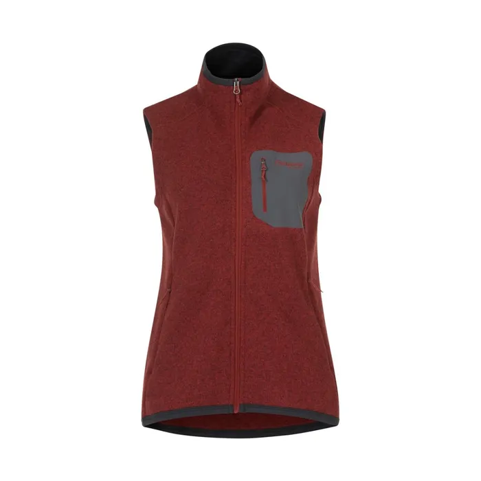 Bergans Of Norway Fleece Kamphaug Knitted Vest Chianti Red 8211 Women