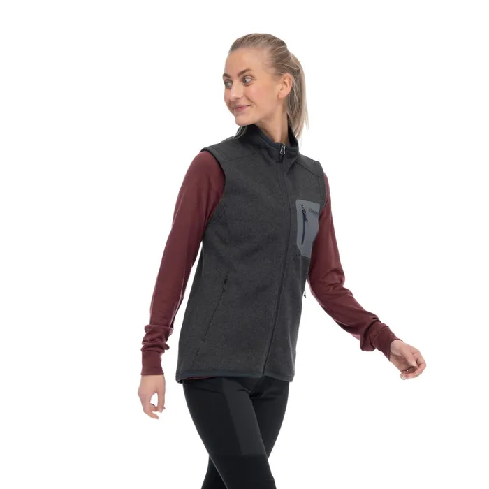 Bergans Of Norway Fleece Kamphaug Knitted Vest Dark Shadow Grey 8211 Women