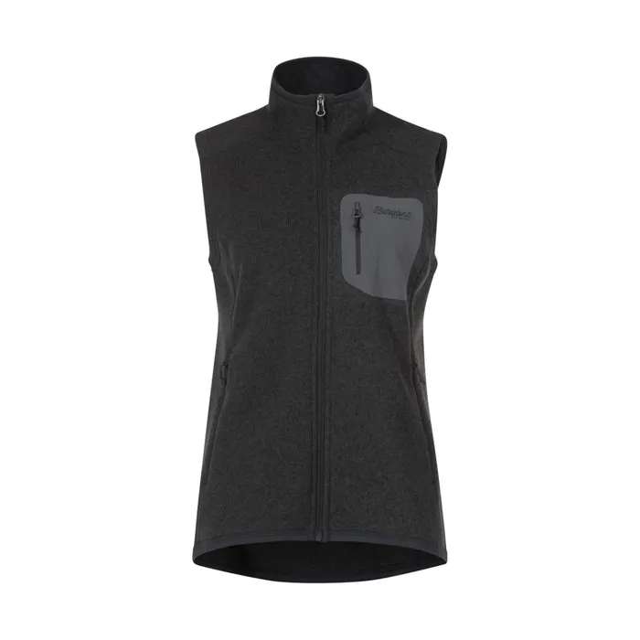 Bergans Of Norway Fleece Kamphaug Knitted Vest Dark Shadow Grey 8211 Women