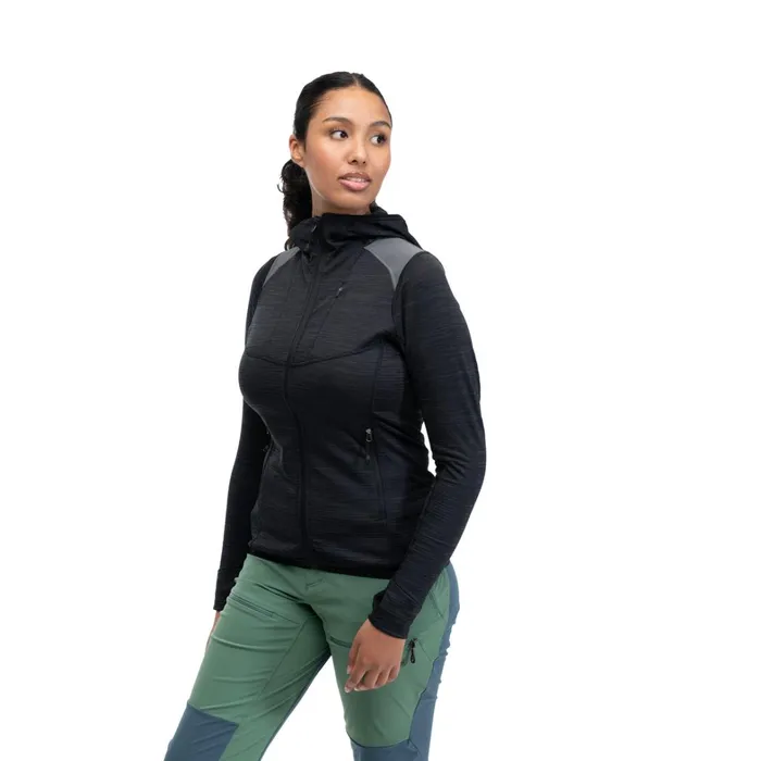 Bergans Of Norway Fleece Rabot Active Mid Hood W Jacket Black 8211 Women