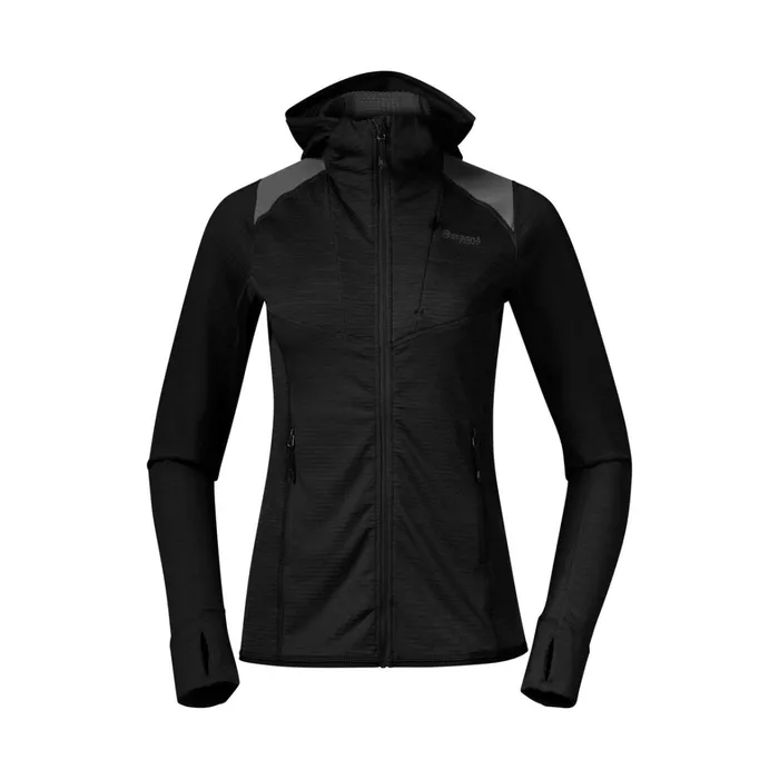 Bergans Of Norway Fleece Rabot Active Mid Hood W Jacket Black 8211 Women