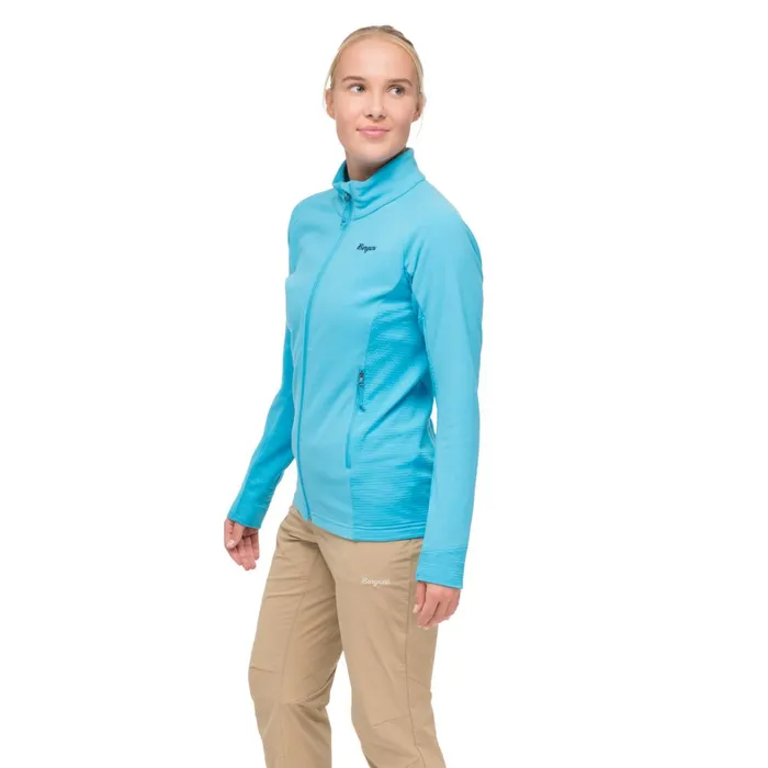 Bergans Of Norway Fleece Rabot Fleece Midlayer Jacket Aqua Lagoon 8211 Women