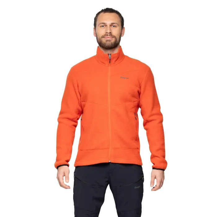 Bergans Of Norway Fleece Rabot Merino Fleece Midlayer Jacket Lava 8211 Men