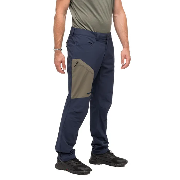 Bergans Of Norway Hiking Pants Vaagaa Light Softshell Pants Navy Blue Greenmud 8211 Men