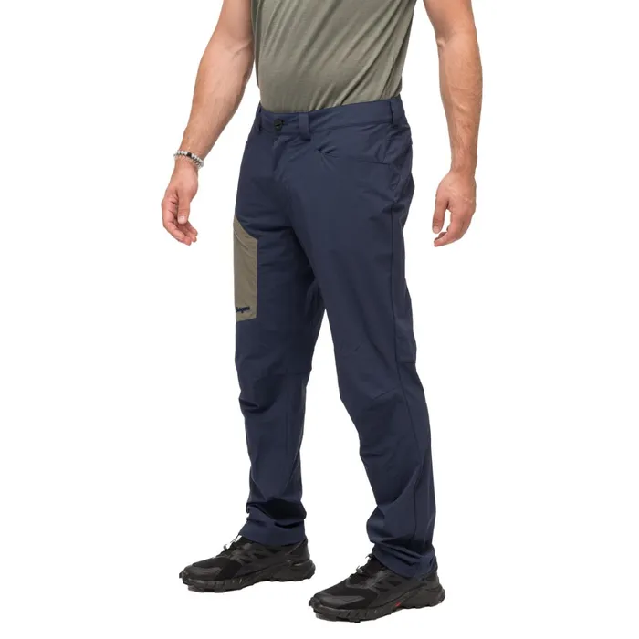 Bergans Of Norway Hiking Pants Vaagaa Light Softshell Pants Navy Blue Greenmud 8211 Men