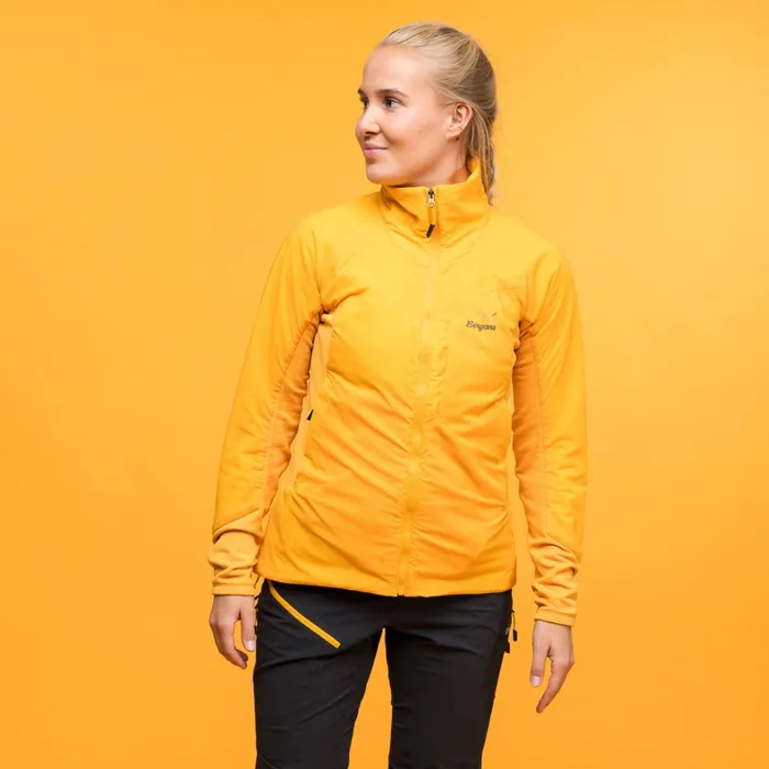 Bergans Of Norway Insulation Y Mountainline Light Insulated Air Jacket Mango Yellow 8211 Women