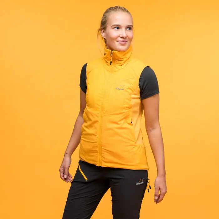 Bergans Of Norway Insulation Y Mountainline Light Insulated Air Vest Mango Yellow 8211 Women