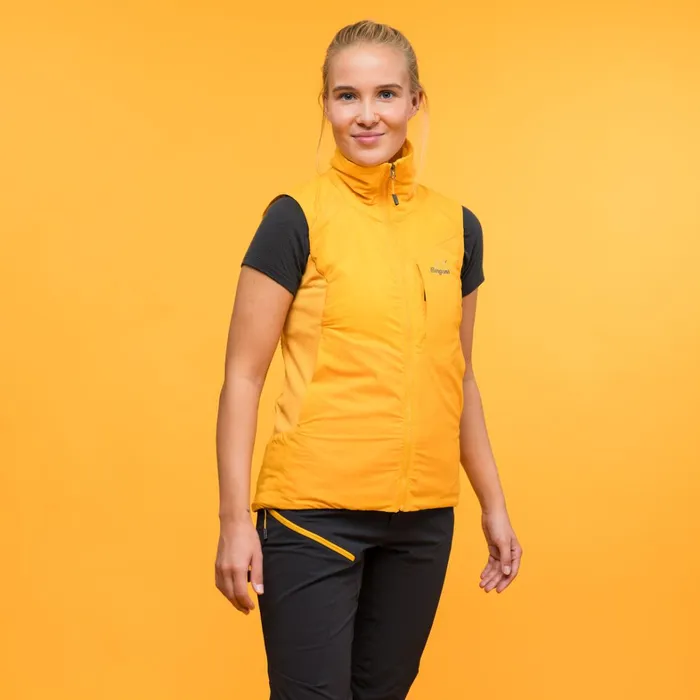 Bergans Of Norway Insulation Y Mountainline Light Insulated Air Vest Mango Yellow 8211 Women