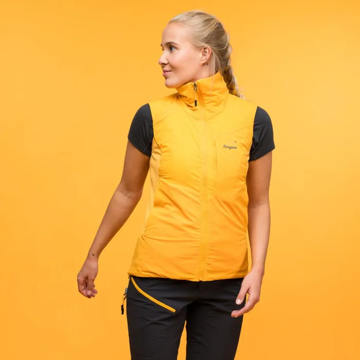 Bergans Of Norway Insulation Y Mountainline Light Insulated Air Vest Mango Yellow 8211 Women