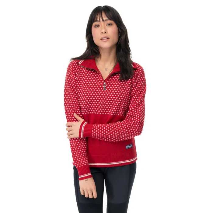 Bergans Of Norway Jumpers And Long Sleeves Alvdal Wool W Half Zip Red Vanilla White 8211 Women Bergans Of Norway Jumpers And Long Sleeves Alvdal Wool W Half Zip Red Vanilla White 8211 Women