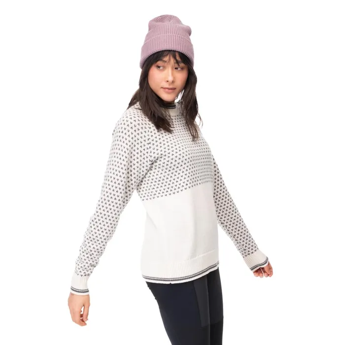 Bergans Of Norway Jumpers And Long Sleeves Alvdal Wool W Jumper Vanilla White Solid Dark Grey 8211 Women