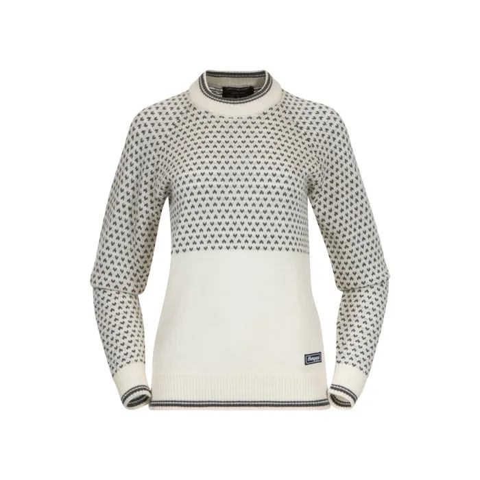Bergans Of Norway Jumpers And Long Sleeves Alvdal Wool W Jumper Vanilla White Solid Dark Grey 8211 Women