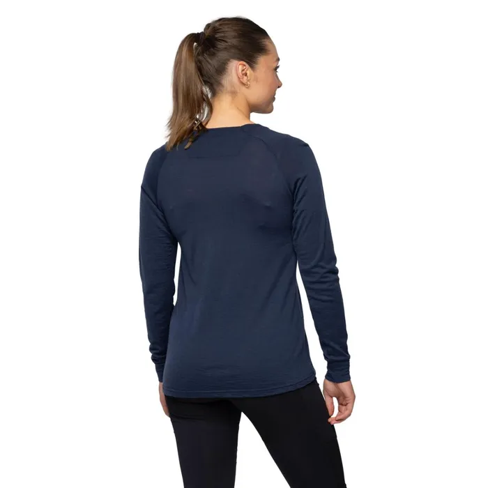 Bergans Of Norway Jumpers And Long Sleeves Lysebu Wool Henley Navy Blue 8211 Women