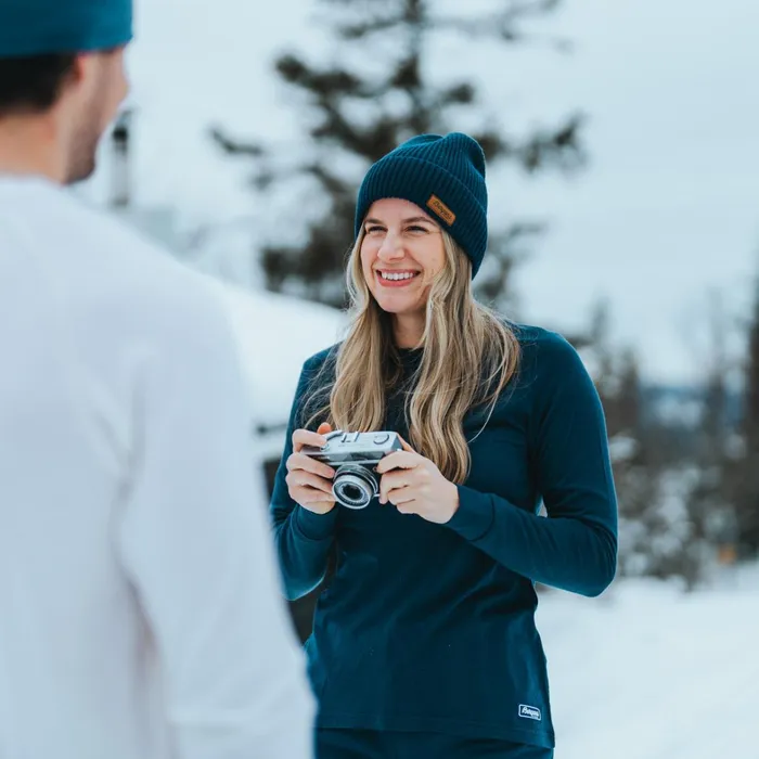 Bergans Of Norway Jumpers And Long Sleeves Lysebu Wool Henley Navy Blue 8211 Women