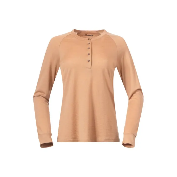 Bergans Of Norway Jumpers And Long Sleeves Lysebu Wool Henley Warm Sand 8211 Women