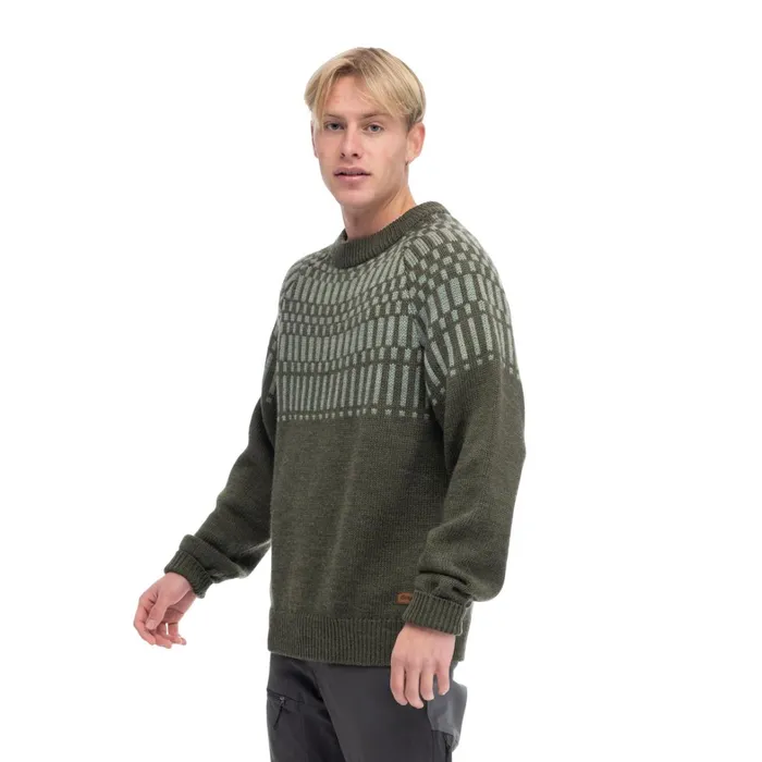 Bergans Of Norway Jumpers And Long Sleeves Nordmarka Merino Jumper Dark Green Mud Light Green Mud 8211 Men