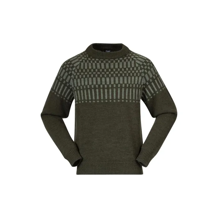 Bergans Of Norway Jumpers And Long Sleeves Nordmarka Merino Jumper Dark Green Mud Light Green Mud 8211 Men