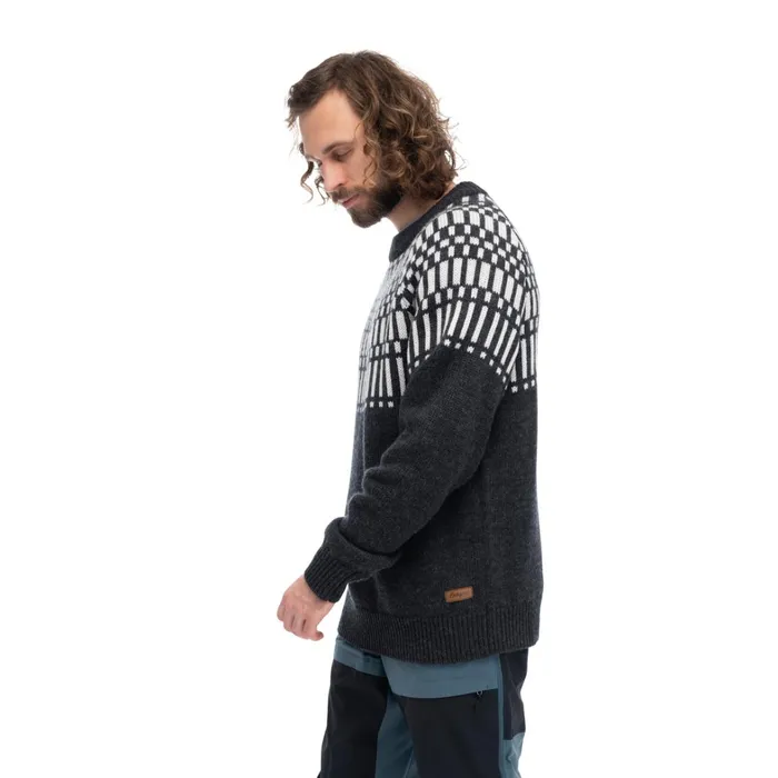 Bergans Of Norway Jumpers And Long Sleeves Nordmarka Merino Jumper Dark Shadow Grey Aluminium 8211 Men