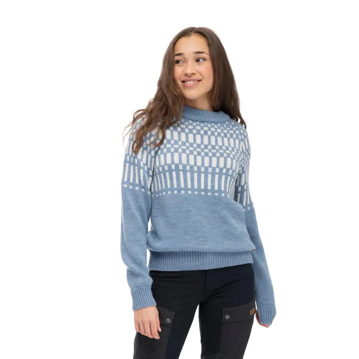 Bergans Of Norway Jumpers And Long Sleeves Nordmarka Merino Jumper Husky Blue Vanilla White 8211 Women Bergans Of Norway Jumpers And Long Sleeves Nordmarka Merino Jumper Husky Blue Vanilla White 8211 Women
