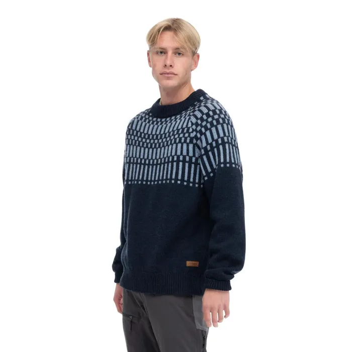 Bergans Of Norway Jumpers And Long Sleeves Nordmarka Merino Jumper Navy Blue Husky Blue 8211 Men