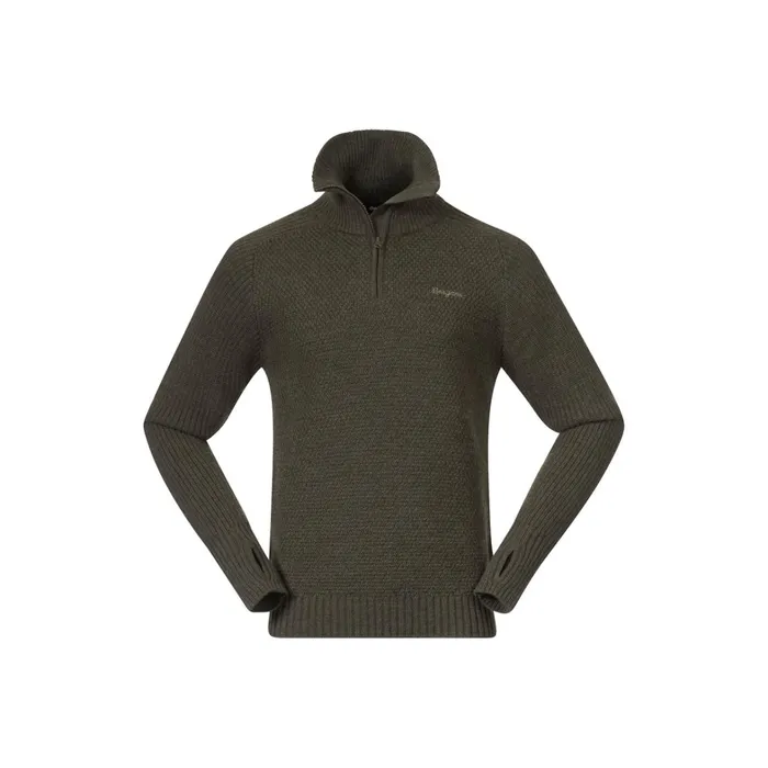 Bergans Of Norway Jumpers And Long Sleeves Ulriken Jumper Dark Green Mud 8211 Men