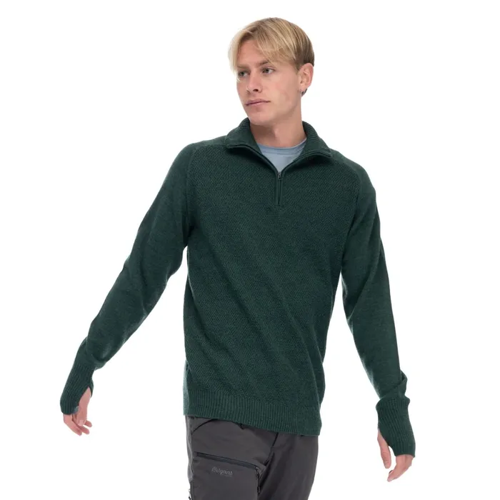 Bergans Of Norway Jumpers And Long Sleeves Ulriken Light Merino Jumper Duke Green 8211 Men