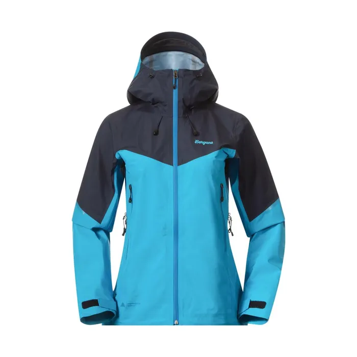 Bergans Of Norway Shell Jackets Rabot Light 3l Shell Jacket Aqua Lagoon Navy Blue 8211 Women