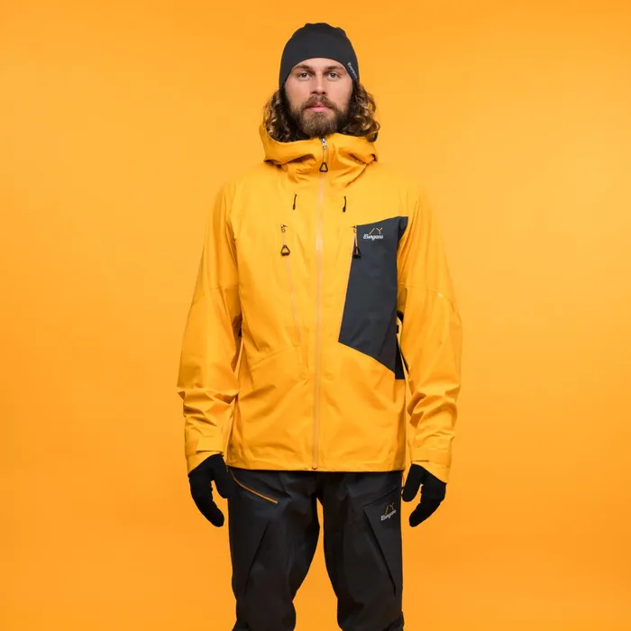 Bergans Of Norway Shell Jackets Y Mountainline Breathe 3l Shell Jacket Mango Yellow 8211 Men